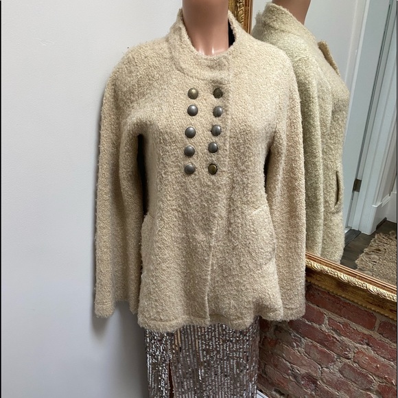 FREE PEOPLE| double breasted wool coat | L - Picture 7 of 12